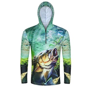 Camisetas de Manga Larga Personalizadas con Protección Solar UPF50, Spandex/Poliéster, Impermeables, Antibacterianas, de Secado Rápido, Protección UV para Pesca - Product Image 4