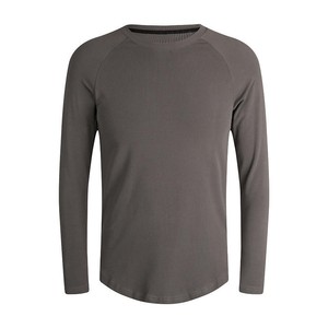 T-shirt en coton à manches longues pour homme, style streetwear, col rond, respirant, décontracté, mode quotidienne - Product Image 2
