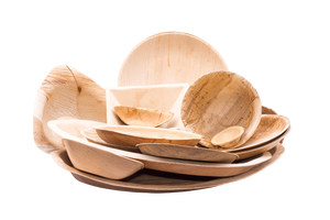 Vaisselle de buffet écologique jetable en feuille d'areca Bioworld Assiettes en feuille de palmier (25) pour les fêtes, mariages et événements - Product Image 5