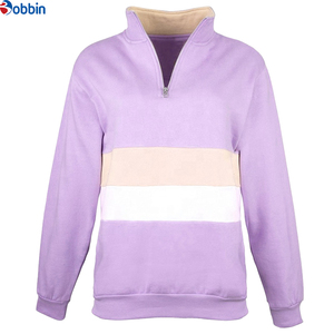 Sudaderas Unisex de Felpa Francesa 100% Algodón con Cierre de Cremallera de 1/4, Sudadera Oversize con Bloques de Color, Sudadera Casual con Cremallera de 1/4 - Product Image 6