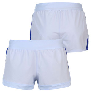 Women's High <b>Waist</b> Sporty Shorts Solid Light Blue Knitted Spandex Polyester Breathable <b>Elastic</b> <b>Waist</b> Regular Fit - Product Image 3