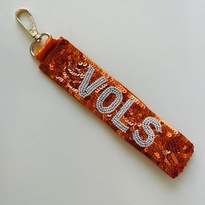 Vols key Straps beaded and sequins embroidered key Strap with <b>customization</b> for pouch and keys. - Product Image 1