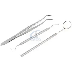 Ensemble d'instruments de restauration dentaire manuels en 3 pièces, certifiés CE, en acier inoxydable de classe II - Product Image 5