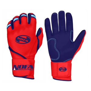 Guantes de Bateo de Cuero Personalizados en Negro/Blanco, Acolchados, con Cierre de Hebilla Ambidiestra, Tejido de Punto, para Entrenamiento de Béisbol para Adultos, en Varios Tamaños - Product Image 6