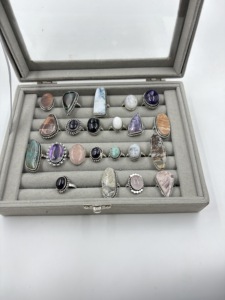 NAtural assorted Gemstone <b>Rings</b> Wholesale Bulk <b>Rings</b> For <b>Men</b> Women Lot Mixed 925 Sterling <b>Silver</b> <b>Rings</b> - Product Image 5