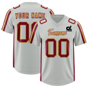 Maillot de football américain unisexe 2025, grande taille, design brodé, 100% polyester, manches courtes, logo sur le devant, tissu 120g - Product Image 6