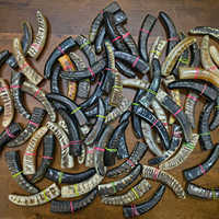 Manches de couteau en corne de bélier naturelle de qualité supérieure, style vintage, pour gaucher, fabriquées à la main, durables, matériau écologique, à prix abordable