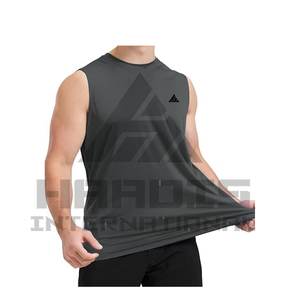 Camiseta sin Mangas de Hombre Haadis International, Cómoda, Transpirable, Informal, Tejida a Crochet, 100% Poliéster, Cuello Redondo, Diseño Liso - Product Image 6