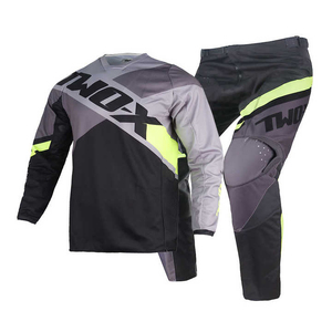Maillot de course respirant, séchage rapide, imperméable, polyester/coton, équipement de motocross unisexe, pantalon et maillot par sublimation - Product Image 4