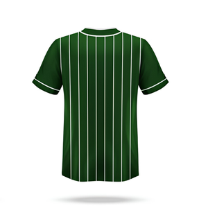 Camiseta de Béisbol Personalizada XL Verde con Rayas, Transpirable, Unisex, Manga Corta, Colores Sólidos, 100% Poliéster, OEM - Product Image 2