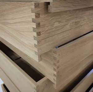 แผงหน้าบานตู้ลิ้นชักไม้จริงทันสมัย แผ่นไม้สำหรับลิ้นชักเฟอร์นิเจอร์ ผลิตตามสั่ง OEM - Product Image 3