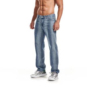 Jeans de Mezclilla para Hombre, Corte Recto, Lavado a la Piedra, Cintura Media, Corte Regular, Tela de Algodón, Estilo Casual, para Otoño - Product Image 5