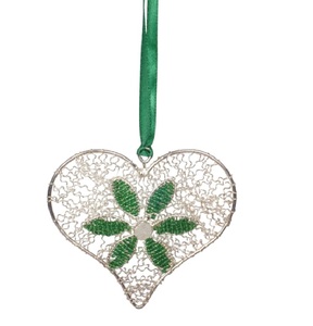 Heart Brass Antique <b>Vintage</b> Modern Hanging Christmas <b>Ornaments</b> Wholesale Custom Design Handmade Factory - Product Image 2