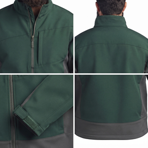 Chaqueta de poliéster softshell para hombre, cortavientos de invierno, chaqueta bomber transpirable con cuello alto, chaqueta de vuelo MA-1 con cremallera para senderismo. - Product Image 5