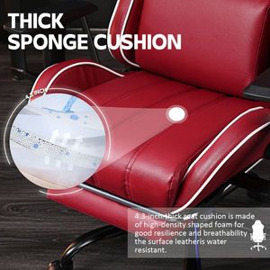 Sedia da Gaming Ergonomica per Adulti, Capacità 180 kg, Comoda Sedia da Ufficio con Supporto Lombare Regolabile per Persone Robuste e Alte - Product Image 6