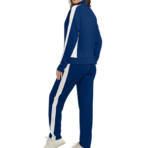 Custom Sport Training Jogging Streetwear Tracksuit Comfortable Zipper Hoodies Suits Two Piece <b>Set</b> Women's <b>Sets</b> - Product Image 2