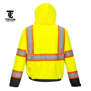 <b>Men</b> Industrial Safety <b>Jackets</b> Lightweight <b>Reflective</b> Workwear with Multiple Pockets for Construction and Maintenance Teams - Product Image 6