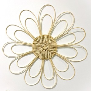 Décoration murale en rotin naturel pour enfants, fleurs tissées à suspendre, best-seller, décorations murales pour chambre d'enfant - Product Image 6