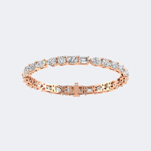 9.20CTW Mixed-Cut Prong-<b>Set</b> Diamond Line Bracelet - Product Image 6