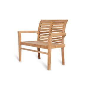 Outdoor Wivo Scandinavian Teak Wooden Garden <b>Dining</b> Chair Slatted Back <b>Armchair</b> Bistro Patio Seat Modern Balcony Furniture - Product Image 5