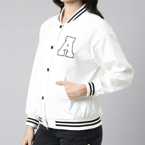 Cheap Rate Women Varsity Jacket Hot Selling Anti Wrinkle Breathable Top Trending Women Varsity Jacket with Light Weight - Product Image 6