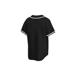 Prix d'usine OEM ODM, uniforme de baseball personnalisé pour hommes, jersey de baseball à rayures sublimées, entièrement boutonné, impression de logo, coupe ajustée - Product Image 5