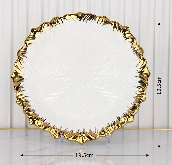 Assiette ronde de 8 pouces
