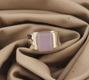 Bague en argent sterling 925 avec quartz rose naturel, pierre de guérison, gemme rose, pour femme, classique, idéale pour les fêtes, cadeau d'amour-propre, vente en gros - Product Image 2