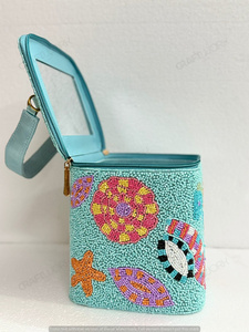 Estuche de Maquillaje con Cuentas, Organizador de Cosméticos Hecho a Mano, Diseño Artesanal Oceánico, Proveedor Mayorista, Exportación OEM India - Product Image 6