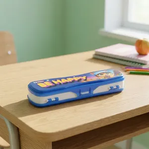 VIKAS Original Premium MINI Pencil <b>Box</b> Strong Hard Plastic Storage Organizer for Carrying <b>Pens</b> Pencils Sharpener Markers - Product Image 3