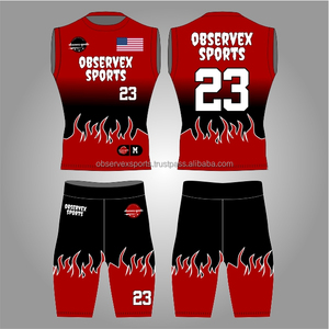 Uniformes de fútbol americano 7v7 sublimados sin mangas, personalizados con la bandera, uniformes de fútbol americano 7on7 con nombre del jugador, camiseta de compresión 7 contra 7 - Product Image 1