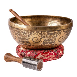 ชามร้องเพลงสีบรอนซ์ทิเบตขนาด6นิ้วสลักโลหะพระพุทธเจ้ามนต์โยคะการนั่งสมาธิการรักษาด้วยเสียงของที่ระลึกเกี่ยวกับการบำบัดทางศาสนา - Product Image 3
