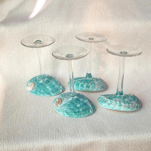 Verre à Martini en Coquille d'Abalone Sculptée à la Main, Gobelet à Vin en Coquillage Naturel, Coupe à Champagne de Luxe Écologique pour Mariage, Fête, Événement - Product Image 3