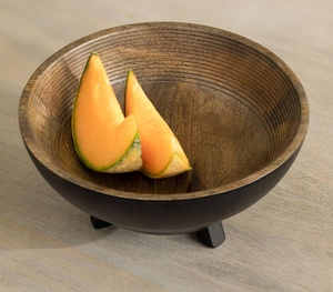 ชามสลัดขาสามแฉกทำจากไม้มะม่วงเพิ่มความสูง - Product Image 2