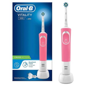 Offre spéciale <span class=keywords><strong>Brosse</strong></span> à dents électrique rechargeable <span class=keywords><strong>Oral</strong></span> <span class=keywords><strong>B</strong></span> <span class=keywords><strong>Vitality</strong></span> 100 Cross Action avec tête de <span class=keywords><strong>brosse</strong></span> ronde pour un nettoyage facile des dents - Product Image 3
