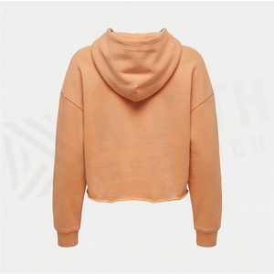 Haut décontracté pour femme, coupe courte, en molleton de coton, avec impression en relief, col rond, style activewear, vêtement de mode - Product Image 2