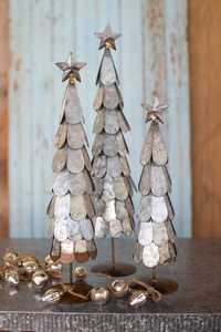 Metal <b>Christmas</b> <b>Tree</b> and Reindeer Centerpiece with Star Top Modern Holiday <b>Table</b> Decor Handmade Decoration - Product Image 1