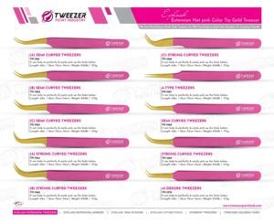 Pinzas de extensión de pestañas de aislamiento hechas a mano, agarre de diamante, mango de acero puro antideslizante, Punta puntiaguda con embalaje de caja de tarjeta - Product Image 6