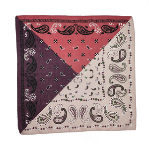 Bandanas en coton personnalisées en gros, 22 pouces, motif Paisley imprimé, couleur unie, bandeau carré, bandana avec logo imprimé, fournisseur en gros - Product Image 4