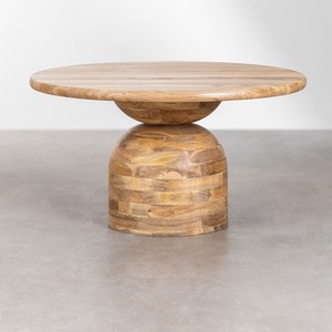 Table à manger ronde en bois de manguier Vandana Amber Sense Macbet (Ø140cm) - Product Image 1