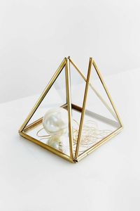 Mirrored Glass Jewelry Box - Hexagon glass jewelry <b>cases</b> - Product Image 6