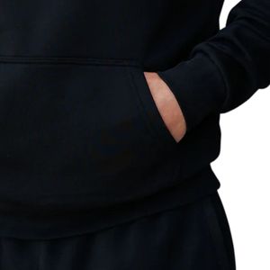 Sudadera con Capucha Negra para Hombre, Corte Holgado, Informal, de Felpa, para Gimnasio, Deporte, Ropa Urbana, Moda - Product Image 5