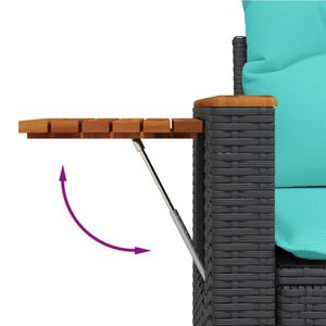 Ensemble de canapés de patio noirs pour la décoration de jardin - Product Image 6