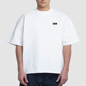 เสื้อยืด OEM แบบกำหนดเอง ผ้าฝ้าย 100%  แบบเรียบ  250 300 GSM ทรงโอเวอร์ไซส์  แบบครอป ทรงบ็อกซี่ สำหรับผู้ชายและผู้หญิง - Product Image 1