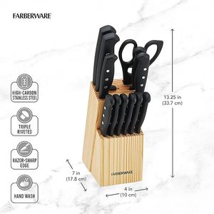 Set di 22 Coltelli in Acciaio Inossidabile ad Alto Contenuto di Carbonio, Qualità Premium, Non Richiede Affilatura, per Cucina - Product Image 2