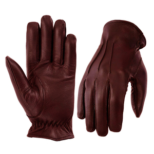 New Style Hot Selling Good Quality Comfortable Light Weight Leather Elastic Cuff Unisex Custom Premium Leather Driving <b>Gloves</b> - Product Image 1