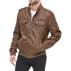 Veste d'hiver classique en cuir véritable pour homme, logo personnalisé, haute couture européenne, veste de mode urbaine pour homme, en peau de mouton - Product Image 3