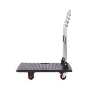 Đen Bốn bánh xe doanh thu mini xe đẩy tay lưu trữ hộ gia đình <span class=keywords><strong>Dolly</strong></span> giỏ hàng có thể gập lại nhựa nền tảng <span class=keywords><strong>Dolly</strong></span> giỏ hàng tối đa 150kg Công suất - Product Image 1