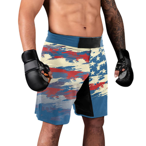 Shorts MMA personnalisés avec logo OEM, taille sur mesure, tissu extensible en polyester et élasthanne haute performance, respirant, shorts MMA personnalisés - Product Image 1