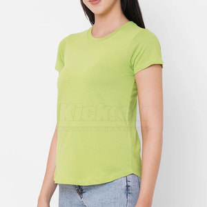 Camisetas de Mujer Nuevas a la Moda, las Más Populares, Ecológicas, 100% Algodón, Transpirables, de Secado Rápido, Casuales, de Manga Corta, de Color Sólido - Product Image 2
